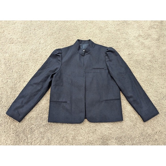 Vintage Ma Jennifer Blazer Jacket Womens 10 Petite Open‎ Front Made in Canada - Picture 1 of 10